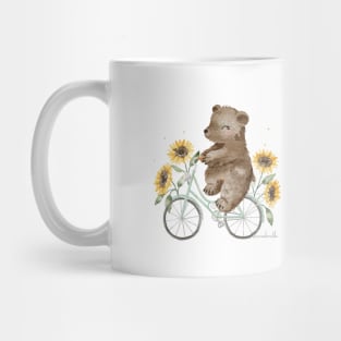 Sunflower bike bear Mug